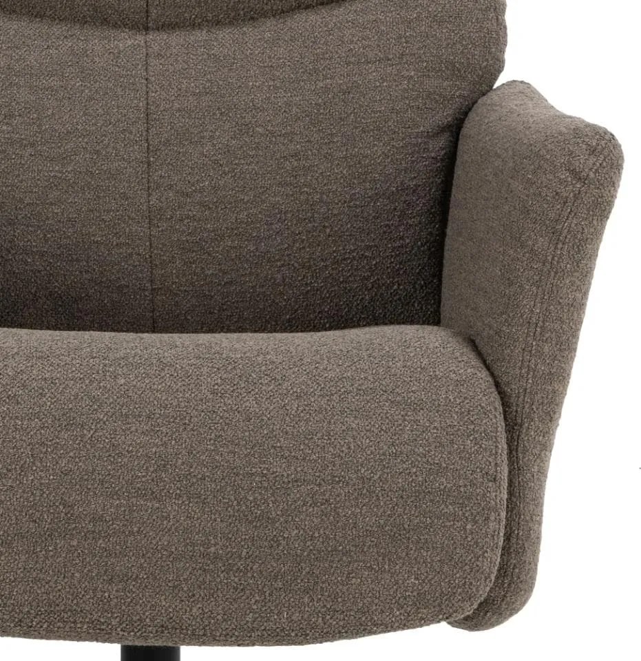 Polohovací křeslo s podnožkou London taupe