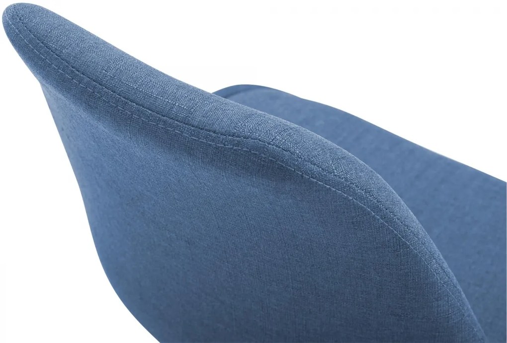 Stolička Maverick W - látka, podnož kov biela matná - Modrá