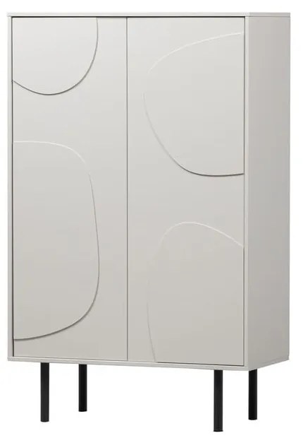 Svetlosivá skrinka z borovicového dreva 85x135 cm Cadiz – WOOOD