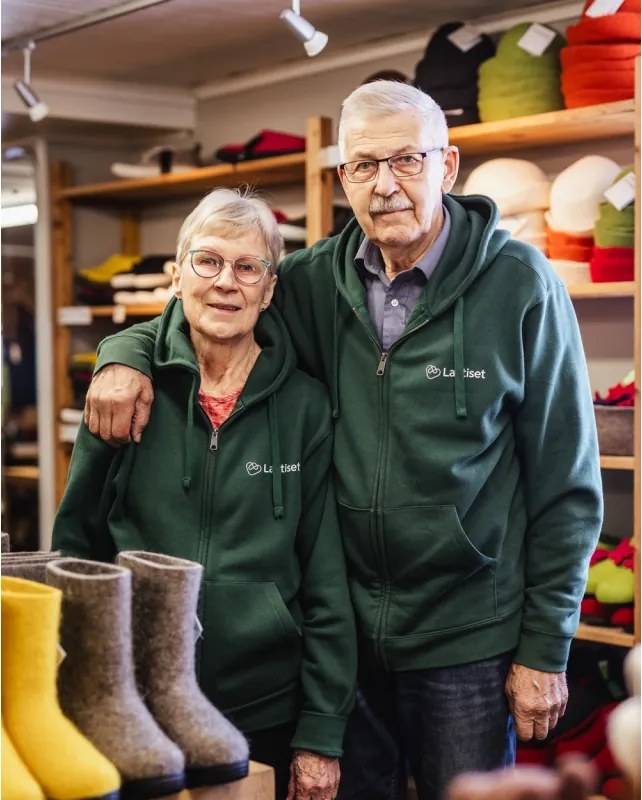 Klobúk do sauny z ovčej vlny Lahtiset, prírodná biela