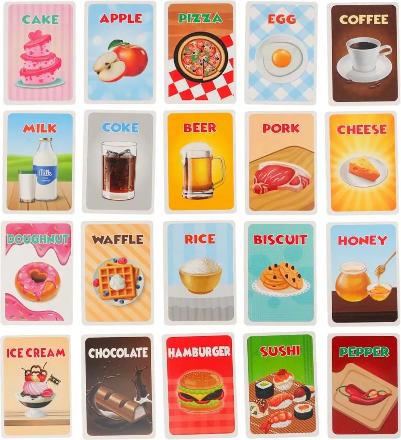 KIK Kto som? Hádaj jedlo Rodinná párty hra pre deti