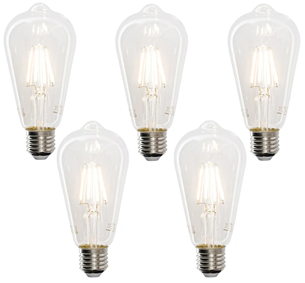 Sada 5 inteligentných LED žiaroviek E27 ST64 4,5W 470 lm 1800-4000K