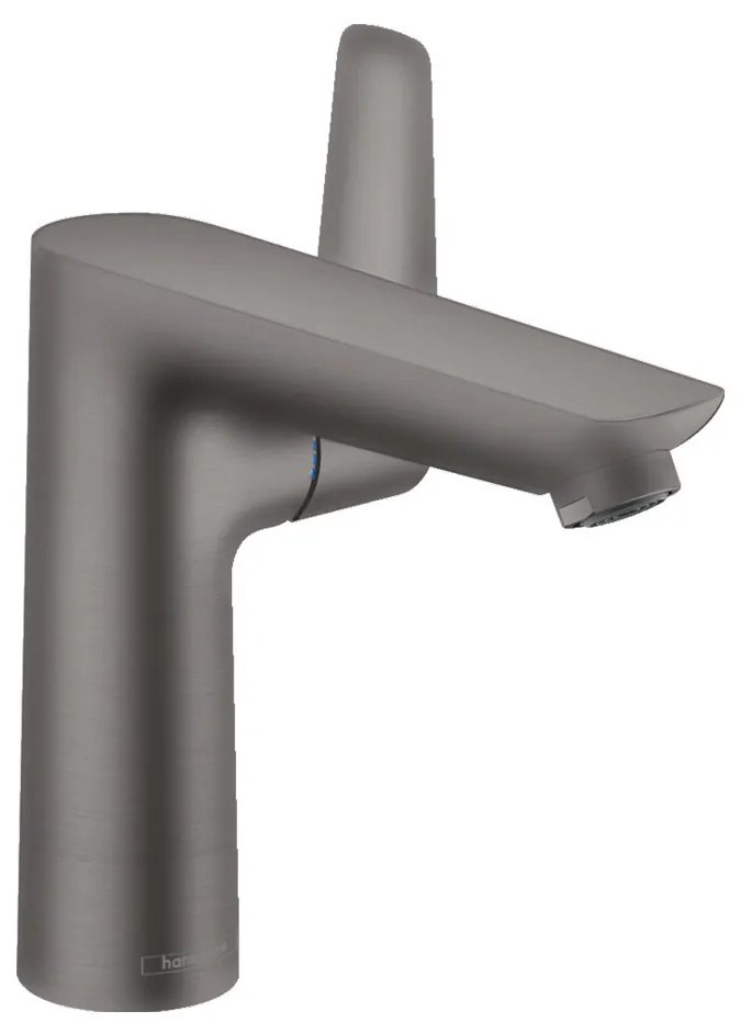 Hansgrohe Talis E, páková umývadlová batéria 150 s odtokovou súpravou s ťahadlom, kefovaná čierna chrómová, HAN-71754340