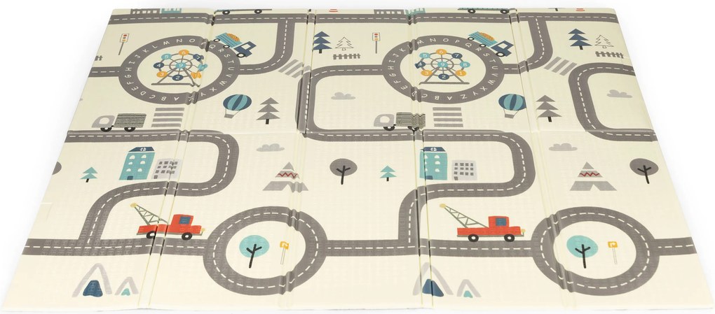 Skladacia obojstranná penová podložka pre deti ECOTOYS s taškou 178 × 198 cm