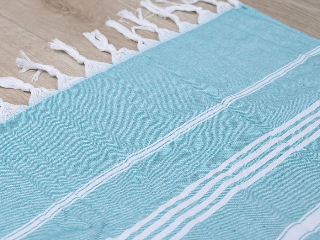 Plážová osuška FARAO 90 x 180 cm, tyrkysová, 70% bavlna | 30% polyester