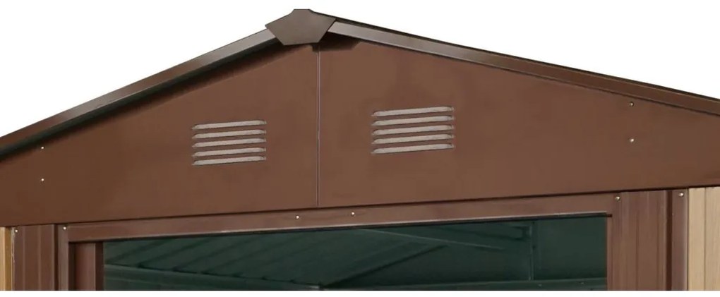 Záhradný domček BestBerg ZDB-4D / 4,1 m² / 236 x 174 x 206 cm / červené drevo / hnedá