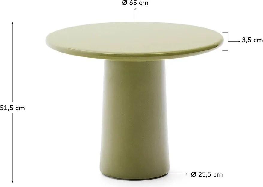 Betónový okrúhly Záhradný konferenčný stolík ø 65 cm Albanella – Kave Home