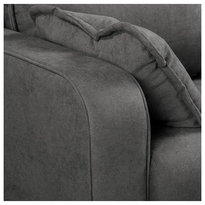 Tmavosivá rohová pohovka (pravý roh) Beata - Ropez