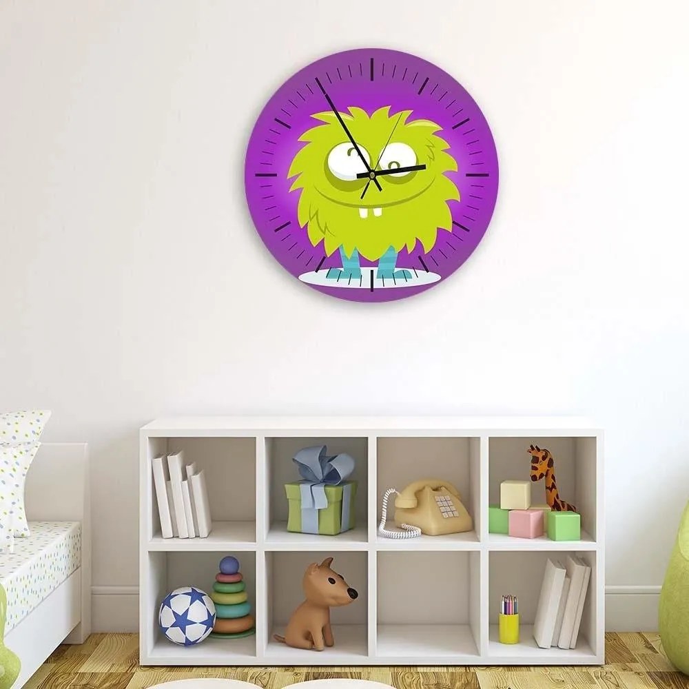 Gario Hodiny na stenu Chlpaté stvorenie Rozmery: 80 x 80 cm