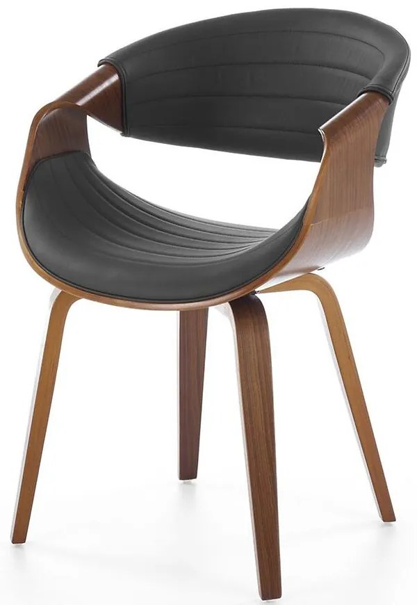 Stolička K544 čierna/orech