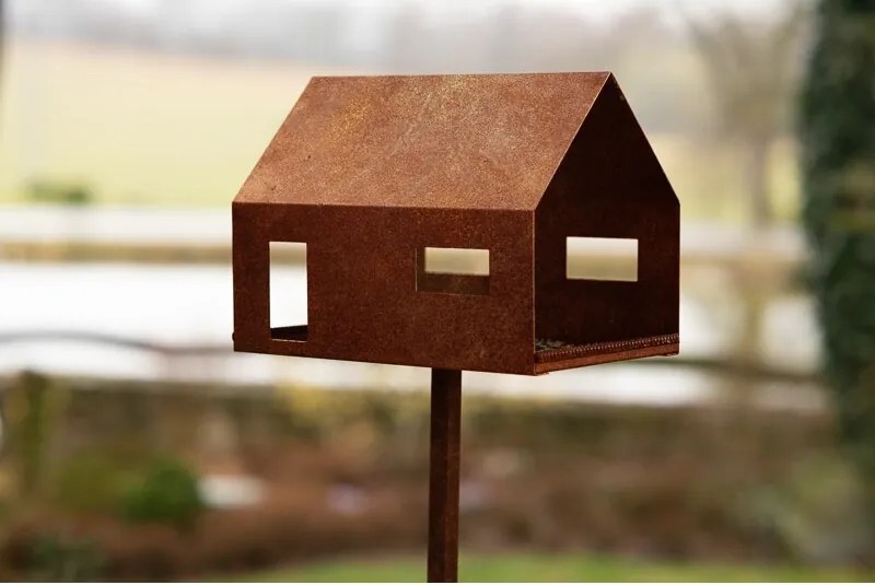 Casa Vtáčie kŕmidlo 30 x 21 x 23 cm, corten CORGARDEN 1040