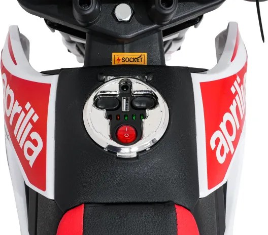 Elektrická motorka Aprilia RX biela