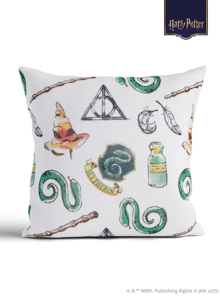Obliečka na vankúš mikroplyš Harry Potter 40 × 40 cm - Slizolin
