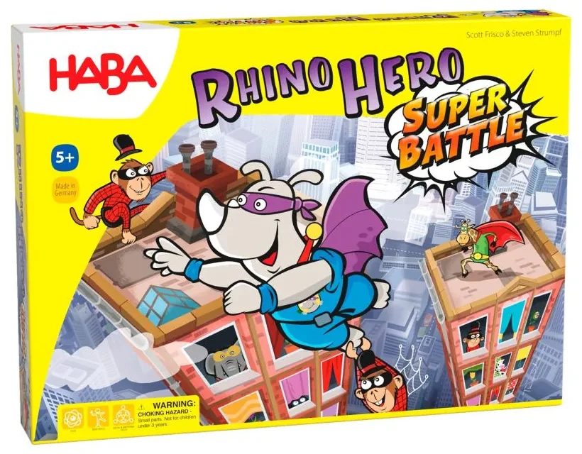 Haba Spoločenská hra pre deti Rhino Hero Super Bitka od 5 rokov