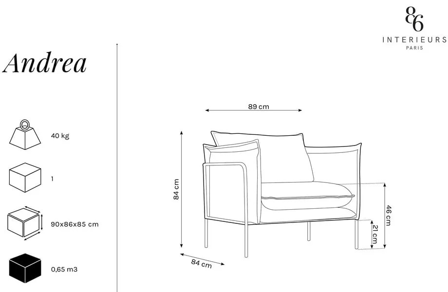 Béžové kreslo Interieurs 86 Andrea