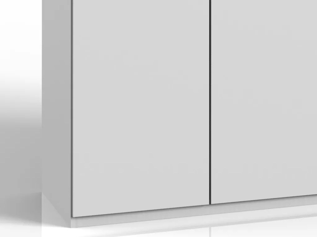 Šatníková skriňa Ben, 270 cm, biela