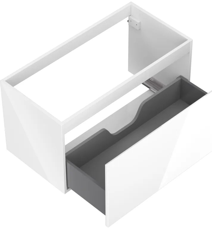 Mexen Orio, kúpeľňová skrinka 90 cm, 1 zásuvka, biela lesklá, 91A10-09047-1-BF00