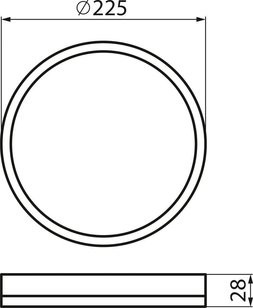 KANLUX KANLUX, AZPO stropné LED svietidlo, priemer 225mm, 11,8W, 3000/4000/6000K, IP54, biela, 31512