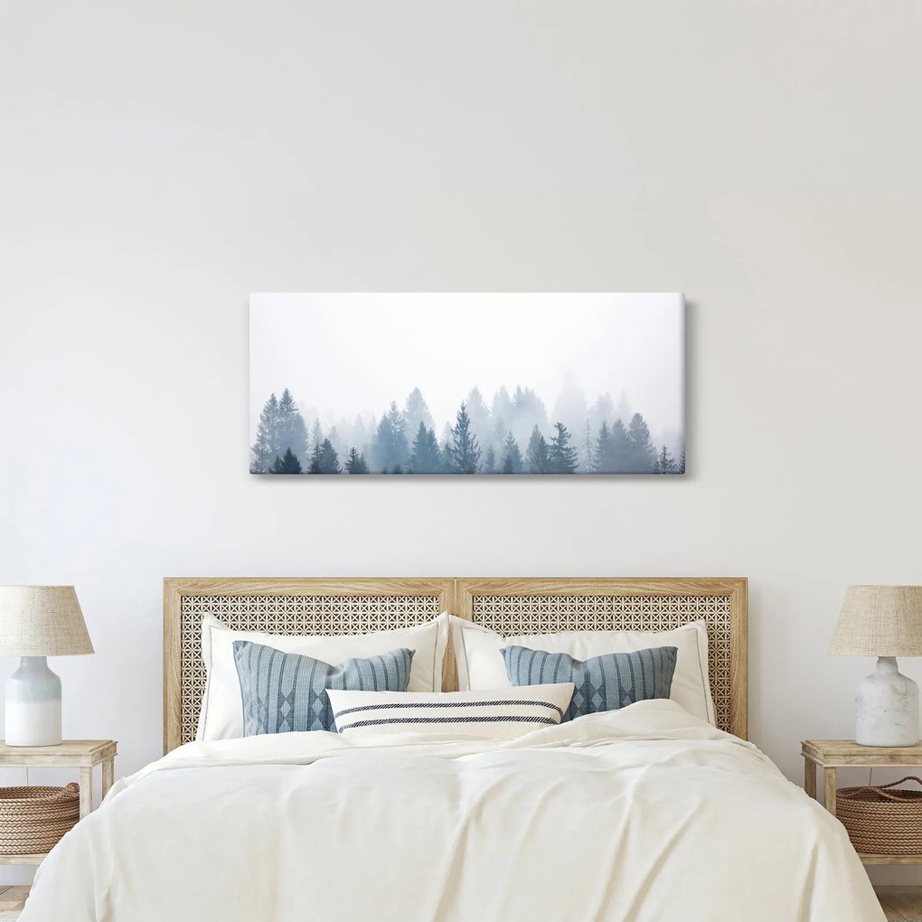 Obraz - Zahmlený les (120x50 cm)