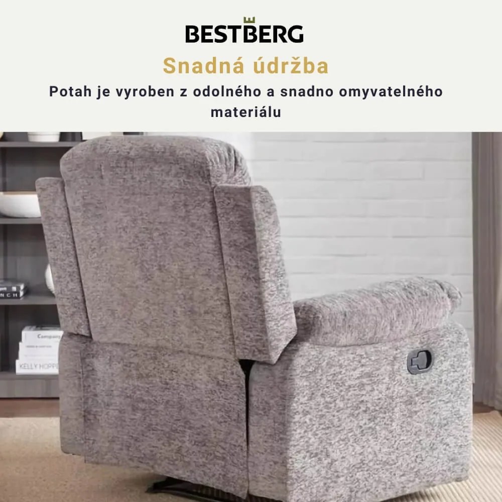 BestBerg BBMCH-1LG / polyuretán/polyester / svetlo sivá