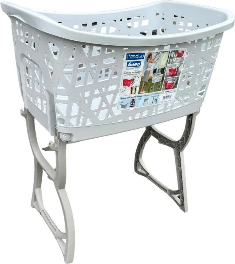 BAMA Kôš na bielizeň STAND UP, farba sivá