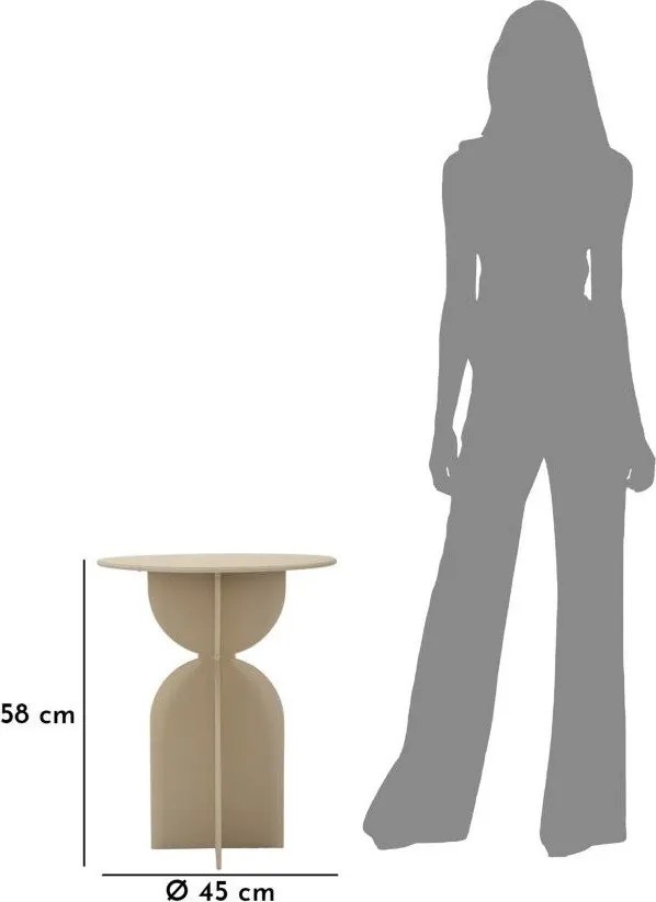 Kovový okrúhly odkladací stolík ø 45 cm Dune – Mauro Ferretti