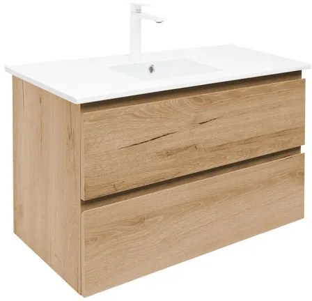 Kúpeľňová skrinka 2 zásuvky s umývadlom SAT B-Way 99x50x45 cm dub matný BWAY2100OAKU4B2, 1 ks