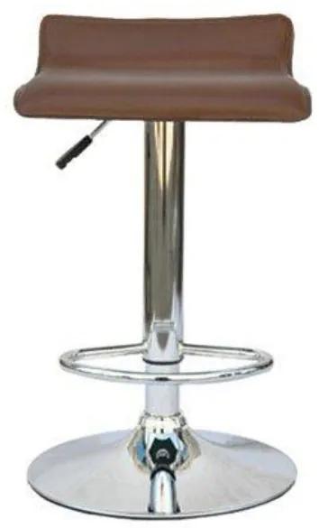 Barová stolička Laria New - hnedá / chróm