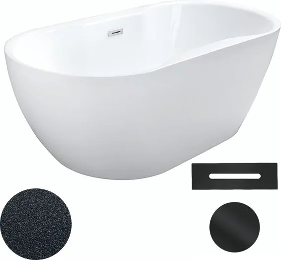 Besco Akrylátová voľne stojaca vaňa Navia Glam G 140x75 (150x80, 160x80) BESCO-Typ výpuste: Click-Clack s prepadom, biela, BESCO-Rozmery: 150x80, BES…