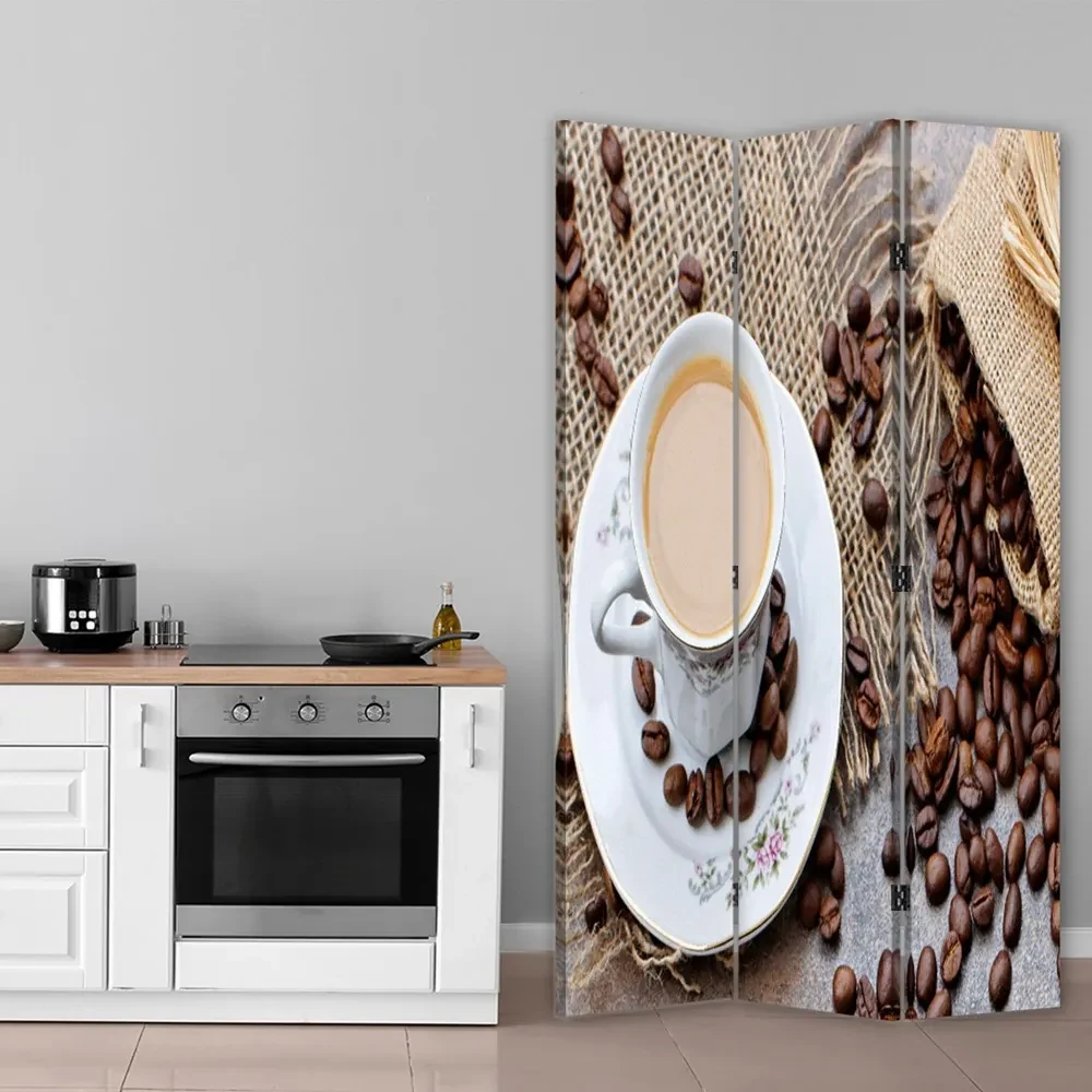 Gario Paraván Rozptýlené kávové zrná Rozmery: 145 x 170 cm, Prevedenie: Klasický paraván