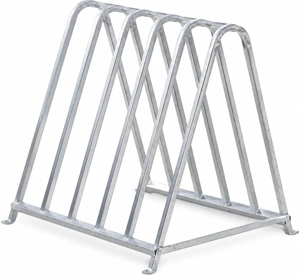 Obojstranný stojan na bicykle na zem, pre 5 bicyklov