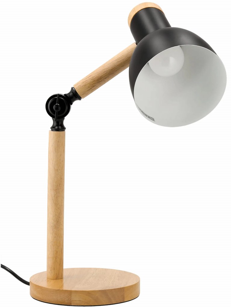 BERGE Stolová LED lampa Ryga 1xE27 čierna