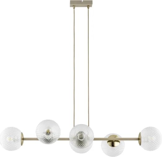 Brilagi - Závesný luster na lane STELLA 6xE27/60W/230V béžová/zlatá
