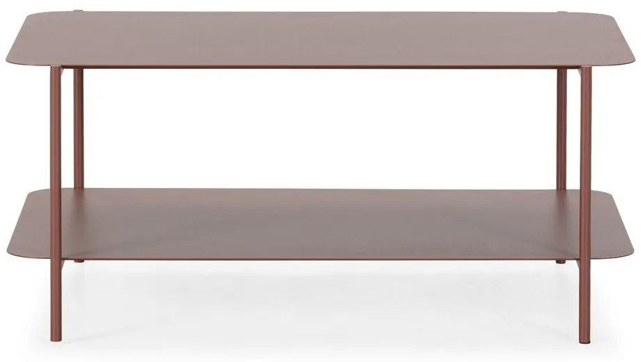 Terakotový kovový konferenčný stolík 58x90 cm Beatrix – MOME