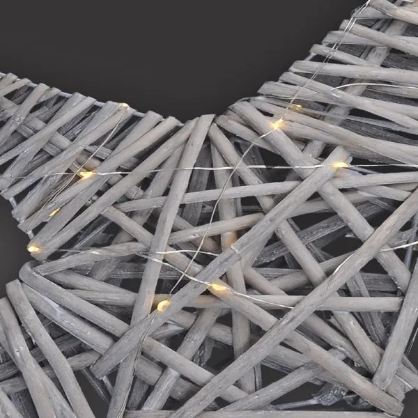 Solight 1V246 - LED Vianočná dekorácia LED/2xAA ratan