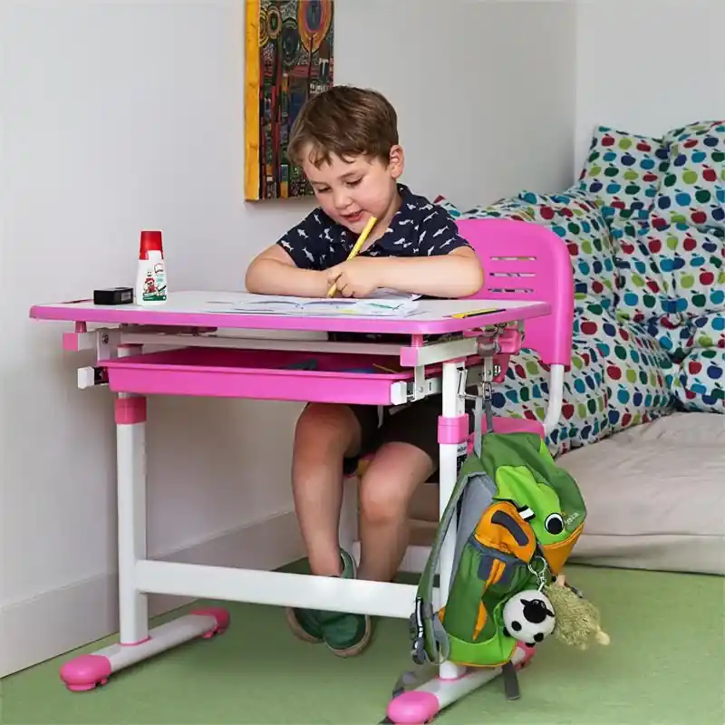 Tommi detský písací stôl, dvojdielna sada, stôl, stolička, výškovo  nastaviteľné | BIANO