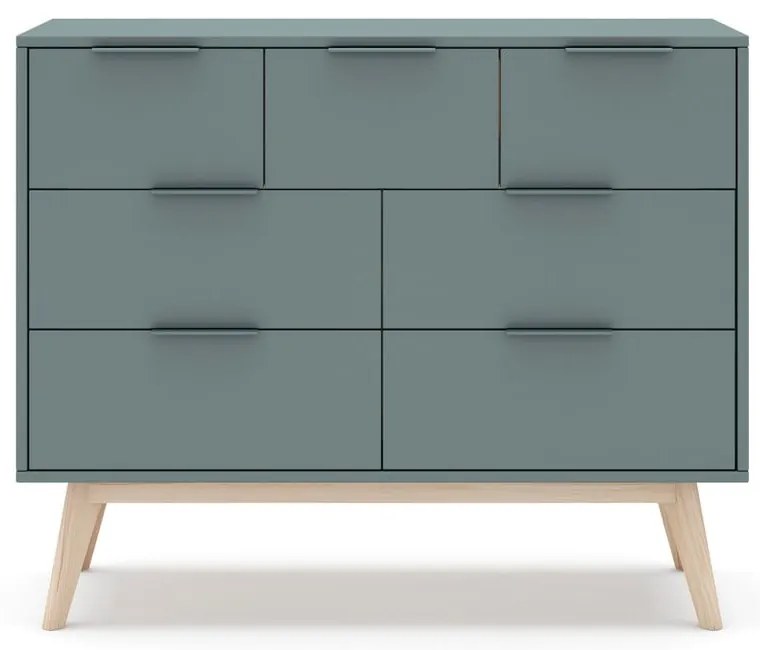 Komoda sivozelená 120x83x40 cm Pisco – Marckeric