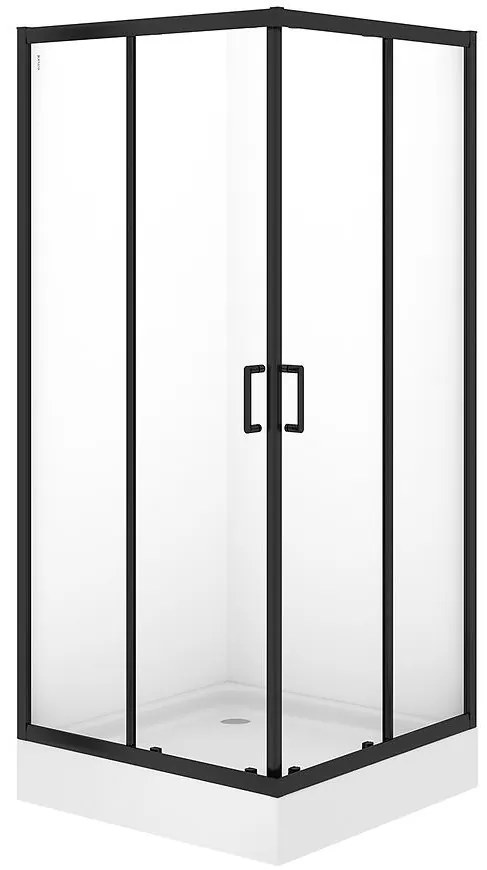 Sprchový kút štvorcový Brasco 90x90x190 black S168-008
