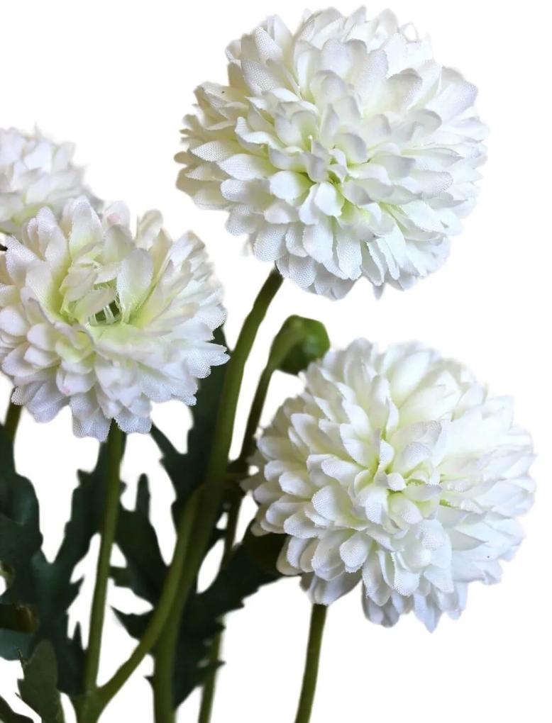 Biele umelé chryzantémy 61cm