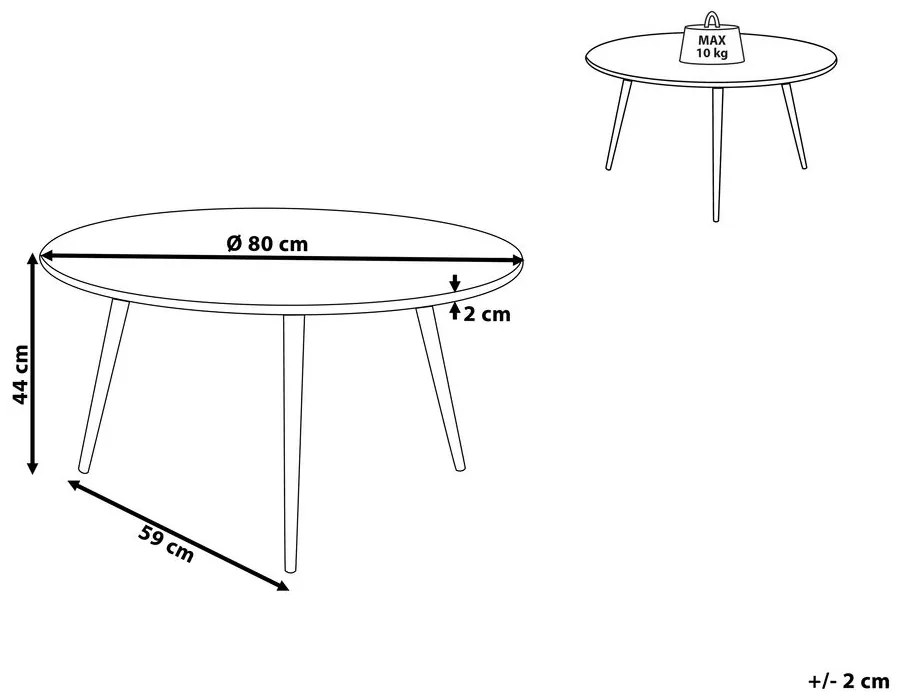 Konferenčný stolík TENESI (MDF) (čierna). Vlastná spoľahlivá doprava až k Vám domov. 1018581