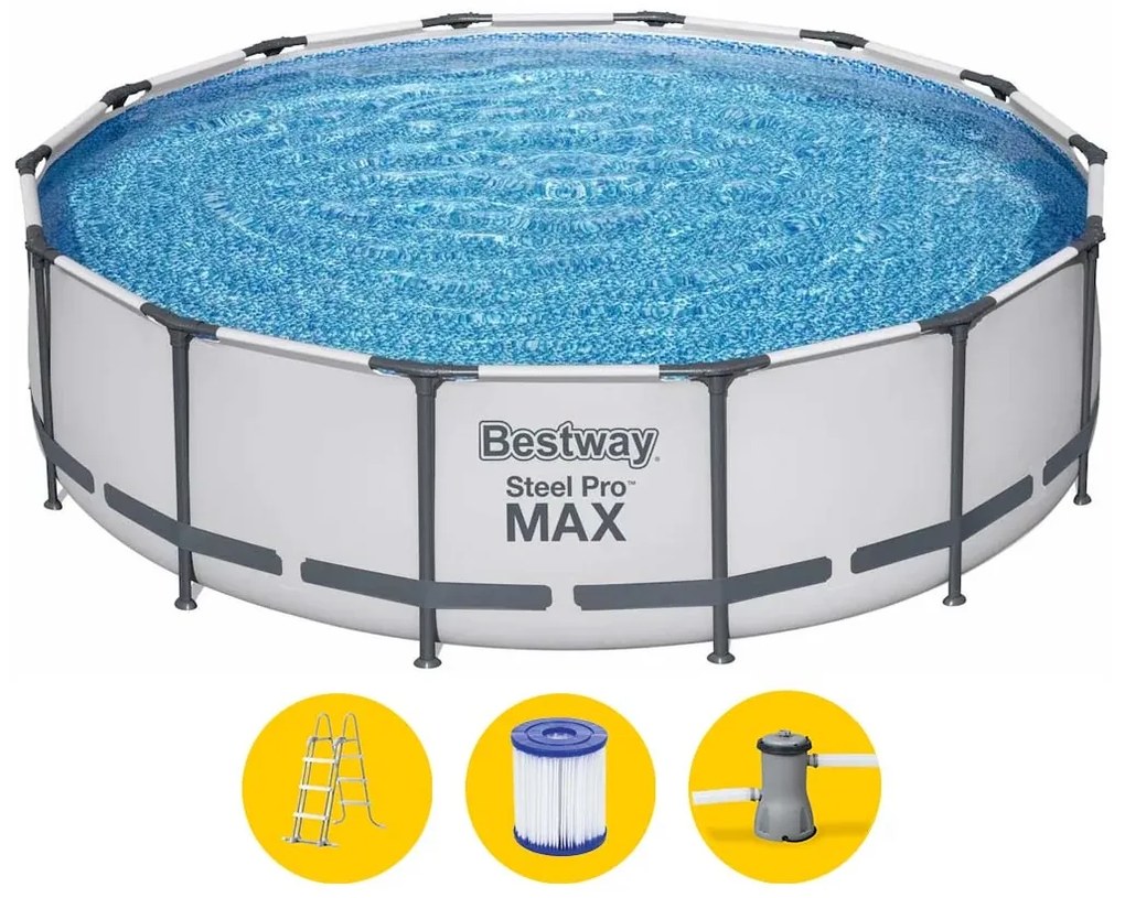 Rámový bazén s filtráciou a rebríkom, 366x100cm | Bestway
