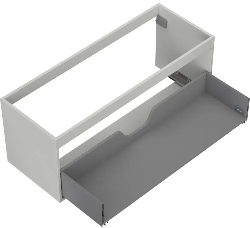 Mexen Box-A, závesná skrinka 120 cm, 1 zásuvka, sivá matná, 91AX0-1200-470-1-62