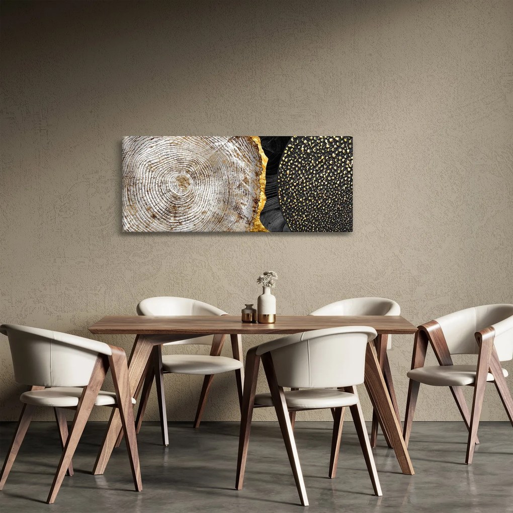 Obraz - Kmeň stromu v koláži 2 (120x50 cm)