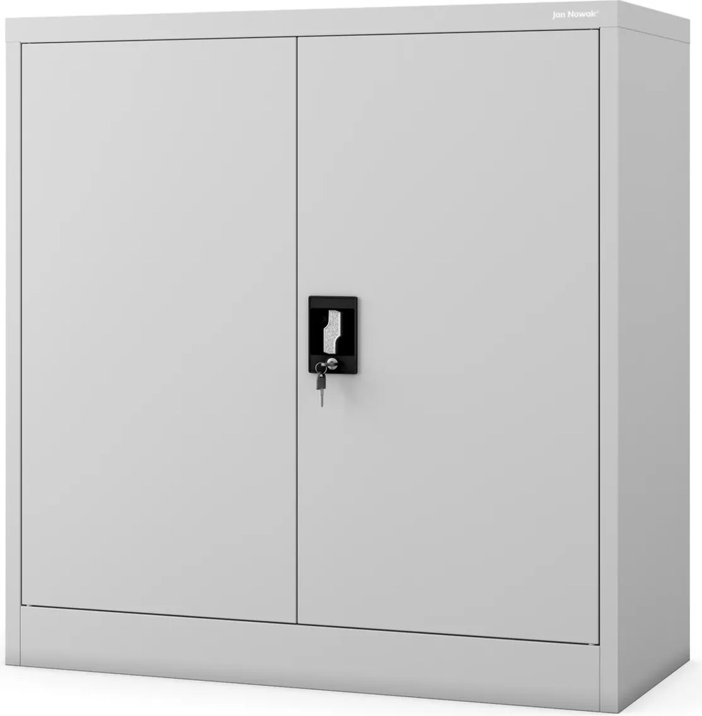 Kovová spisová skrinka BEATA, 900 x 930 x 400 mm, šedá