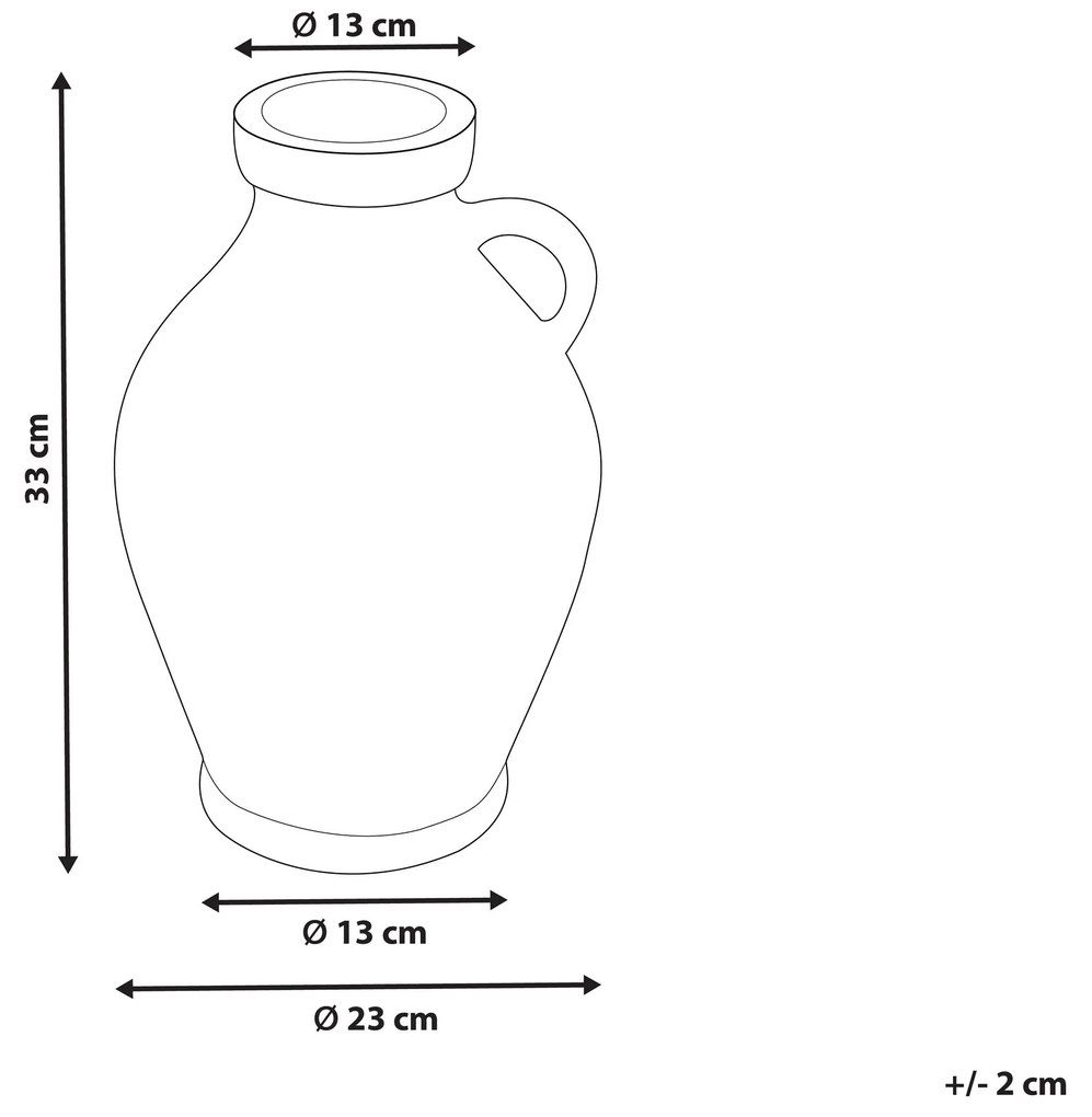 Terakota Dekoratívna váza 33 Biela MASSALIA Beliani