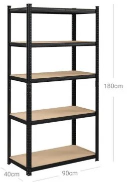 Policový regál 180 x 90 x 40 cm SONGMICS GLR040B01