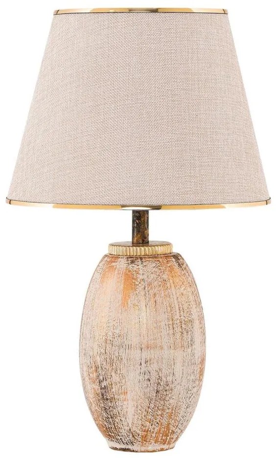 Stolná lampa RAMZES 1xE27/40W/230V krémová/zlatá