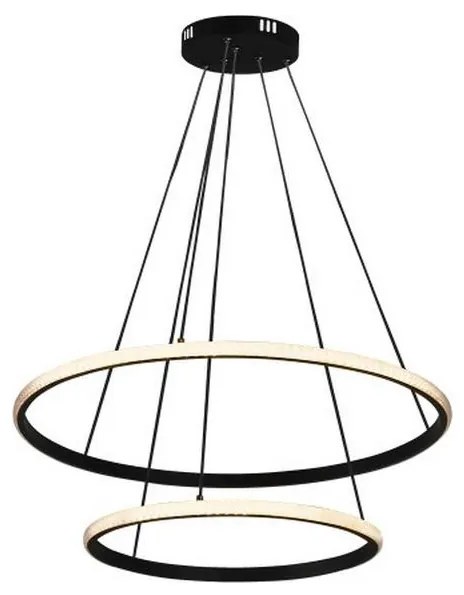 Stmievateľný LED luster s lankovým zavesením LED/55W/230V 3000-6500K priemer 60 cm + diaľkové ovládanie