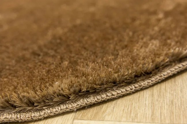 Kúpeľňový koberček Malmo hnedý, kruh