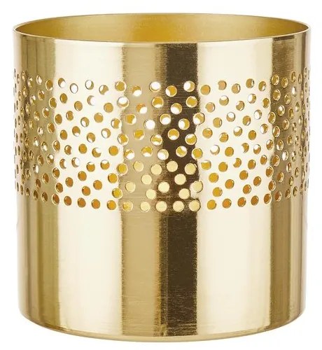 Butlers PART Svietnik na čajovú sviečku dierkovaný 8 cm - zlatá